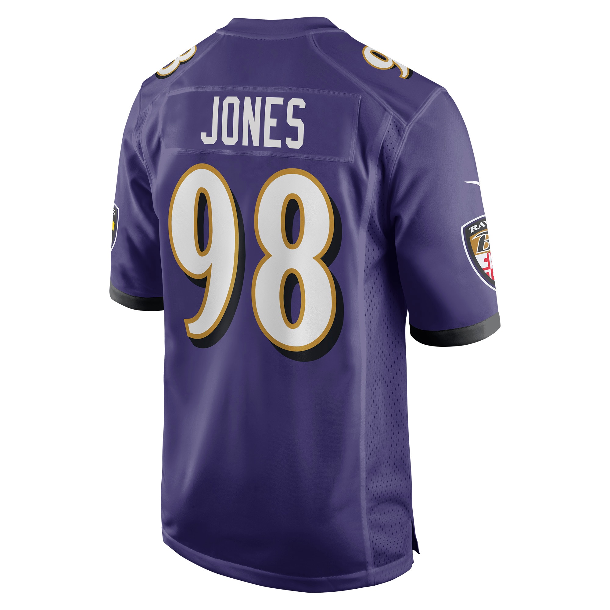 Men's Baltimore Ravens Travis Jones Purple Player Game Jersey