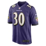 Men's Baltimore Ravens Trenton Simpson Purple Game Jersey