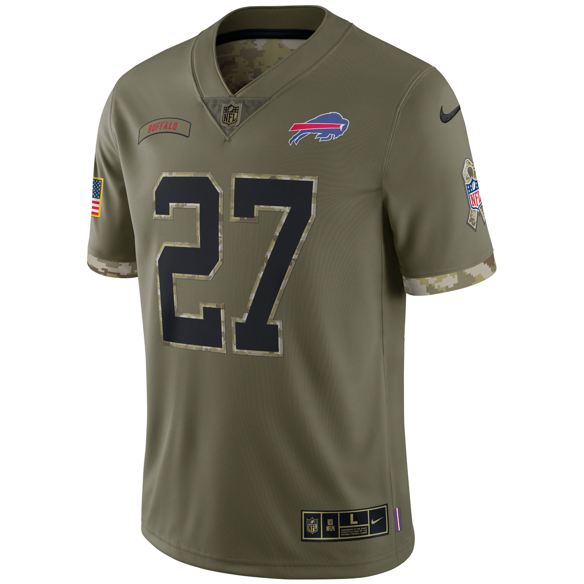 Men's Buffalo Bills Olive 2022 Salute To Service Limited Jersey