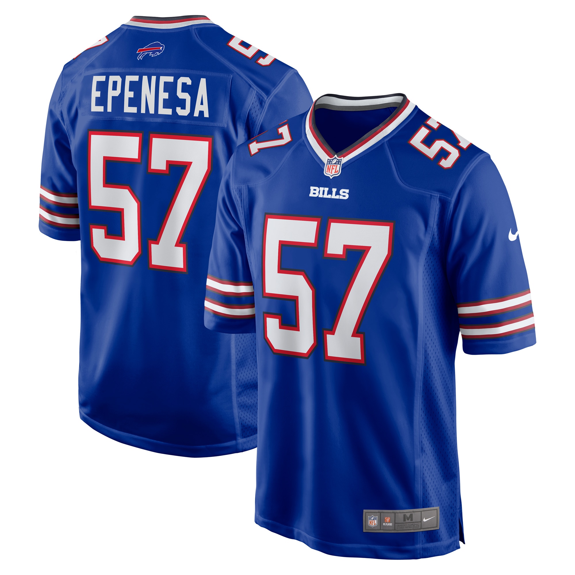 Men's Buffalo Bills A.J. Epenesa Royal Game Player Jersey