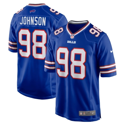 Men's Buffalo Bills Austin Johnson Royal Game Jersey 01