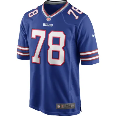 Men's Buffalo Bills Bruce Smith Royal Game Retired Player Jersey 02