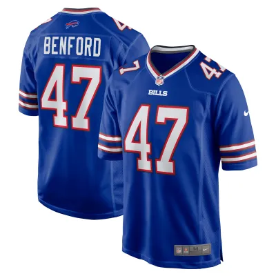 Men's Buffalo Bills Christian Benford Royal Game Jersey 01