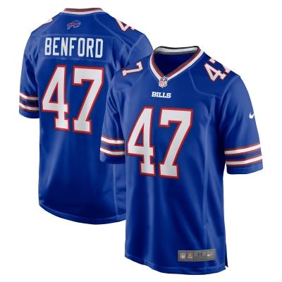 Men's Buffalo Bills Christian Benford Royal Game Jersey 01