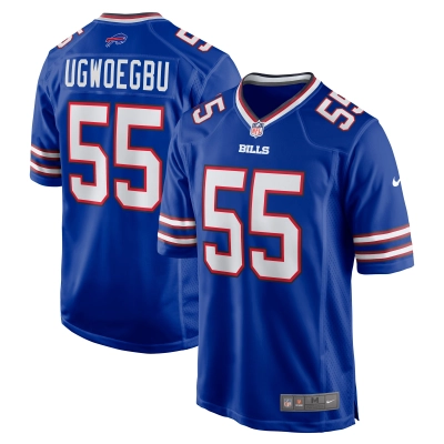 Men's Buffalo Bills David Ugwoegbu Royal Game Jersey 01