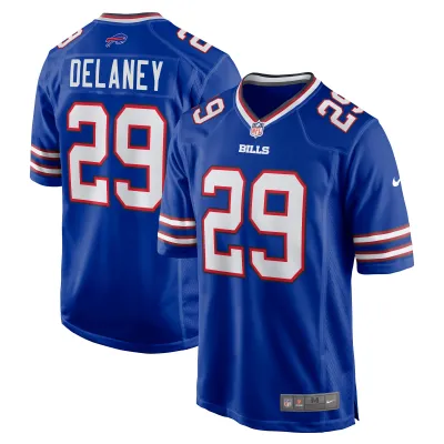Men's Buffalo Bills Dee Delaney Royal Game Jersey 01