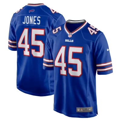 Men's Buffalo Bills Deion Jones Royal Game Jersey 01