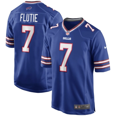 Men's Buffalo Bills Doug Flutie Royal Game Retired Player Jersey 01