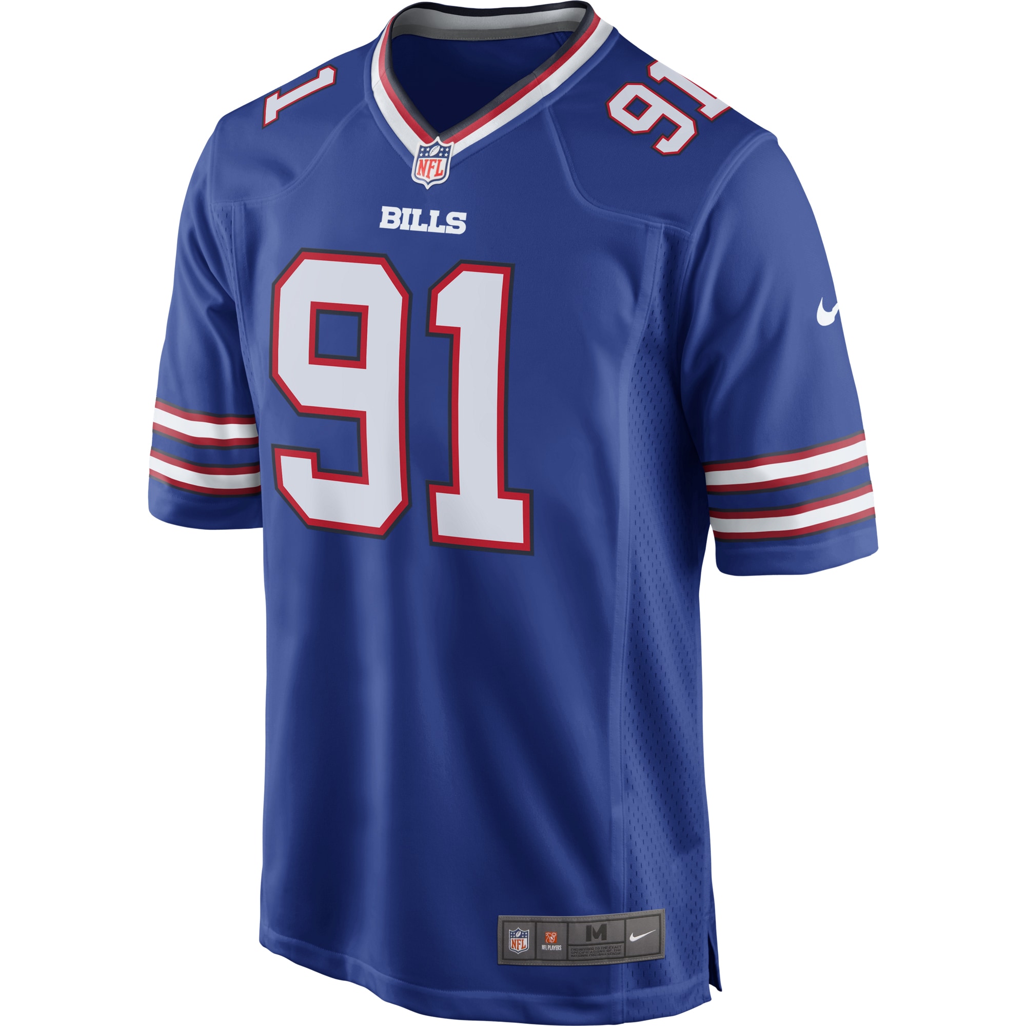 Men's Buffalo Bills Ed Oliver Royal Team Game Player Jersey