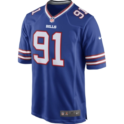 Men's Buffalo Bills Ed Oliver Royal Team Game Player Jersey 02