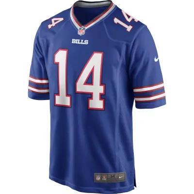 Men's Buffalo Bills Frank Reich Royal Game Retired Player Jersey 02