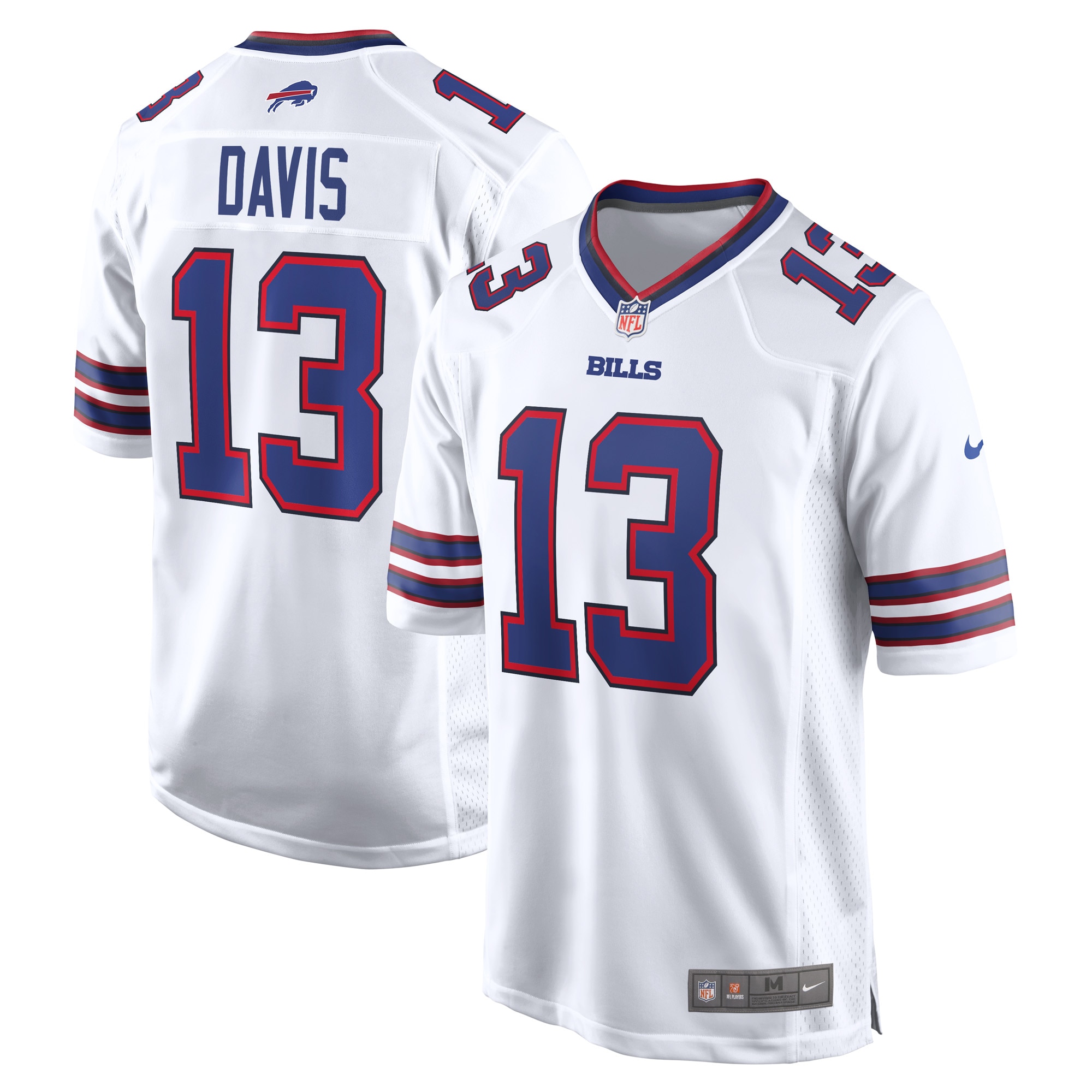 Men's Buffalo Bills Gabe Davis White Game Player Jersey