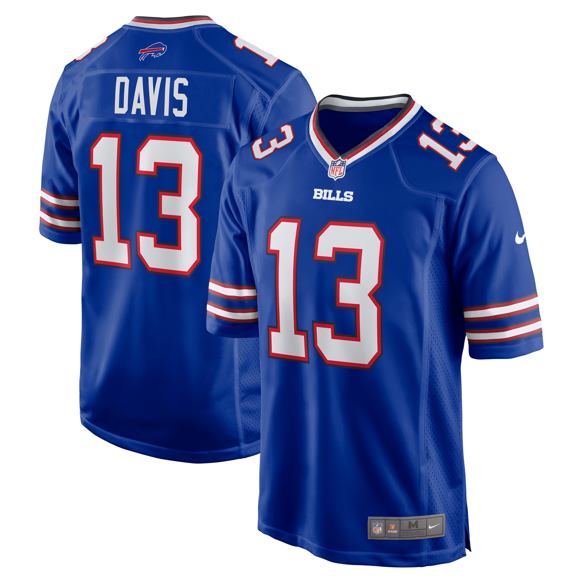 Men's Buffalo Bills Gabriel Davis Royal Team Game Player Jersey