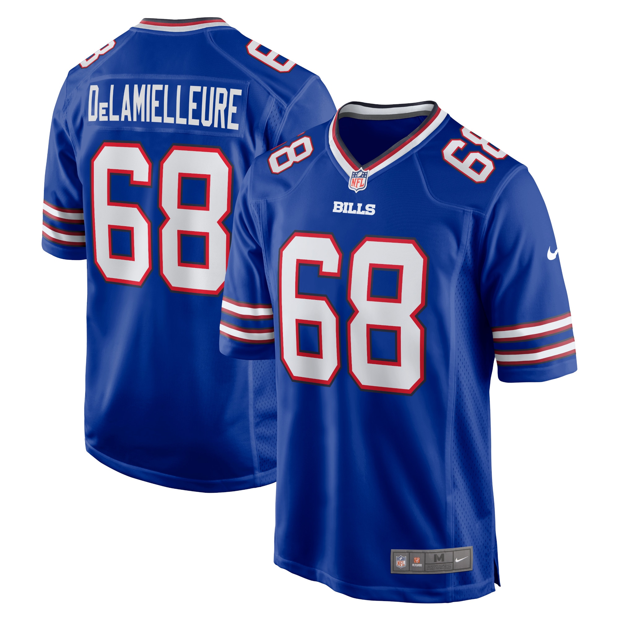 Men's Buffalo Bills Joe DeLamielleure Royal Game Retired Player Jersey
