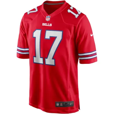 Men's Buffalo Bills Josh Allen Red Alternate Game Player Jersey 02