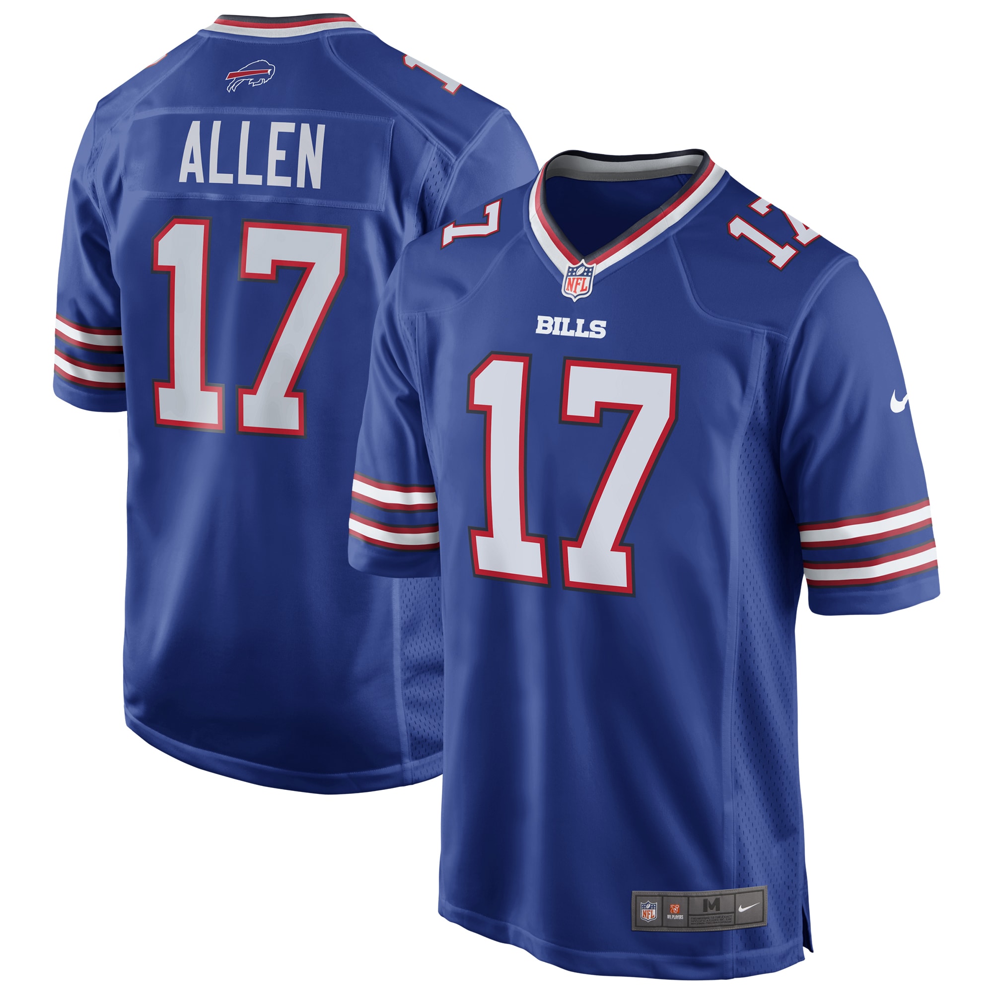 Men's Buffalo Bills Josh Allen Royal Team Game Player Jersey