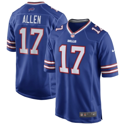 Men's Buffalo Bills Josh Allen Royal Team Game Player Jersey 01