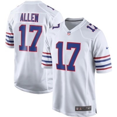 Men's Buffalo Bills Josh Allen White Alternate Game Player Jersey 01