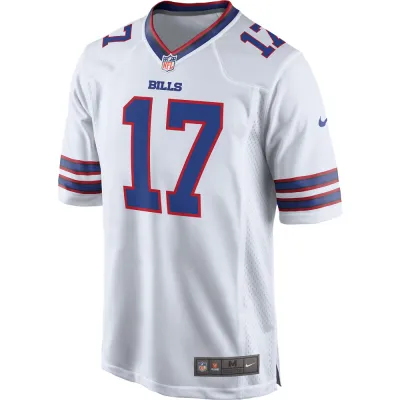 Men's Buffalo Bills Josh Allen White Game Player Jersey 02