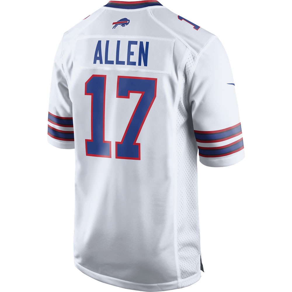Men's Buffalo Bills Josh Allen White Game Player Jersey