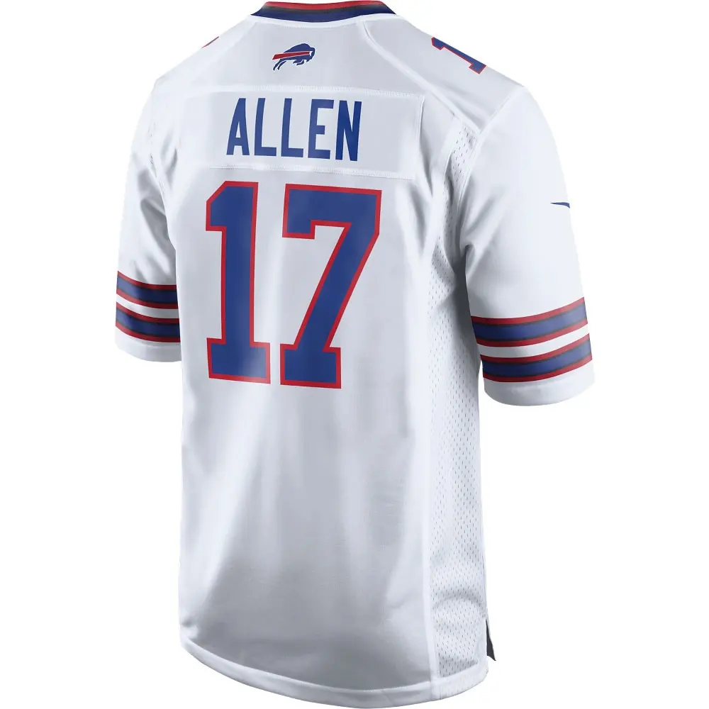 Men's Buffalo Bills Josh Allen White Game Player Jersey