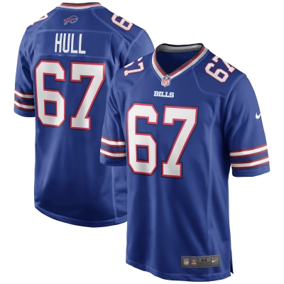 Men's Buffalo Bills Kent Hull Royal Game Retired Player Jersey 01