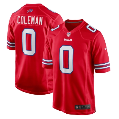 Men's Buffalo Bills Keon Coleman Red Alternate Game Jersey 01