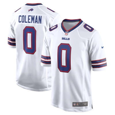 Men's Buffalo Bills Keon Coleman White Game Jersey 01