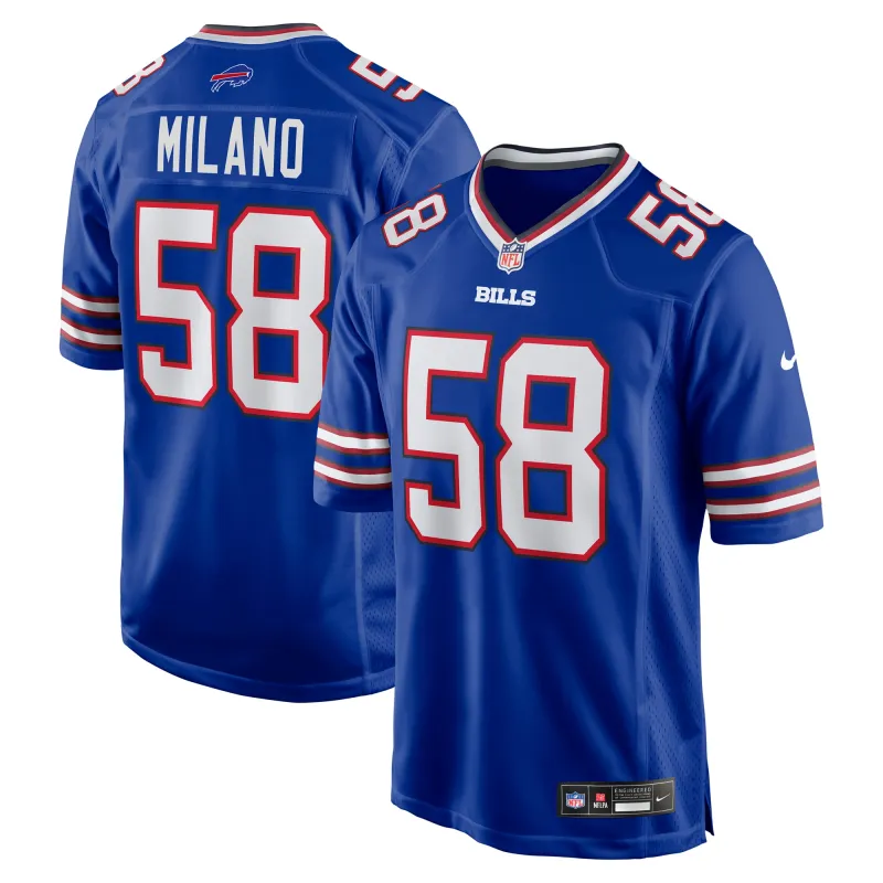 Men's Buffalo Bills Matt Milano Royal Game Player Jersey