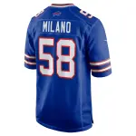 Men's Buffalo Bills Matt Milano Royal Game Player Jersey