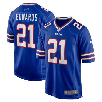 Men's Buffalo Bills Mike Edwards Royal Game Jersey 01