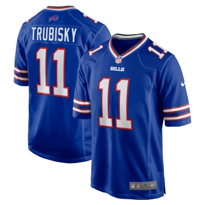 Men's Buffalo Bills Mitchell Trubisky Royal Game Jersey 01