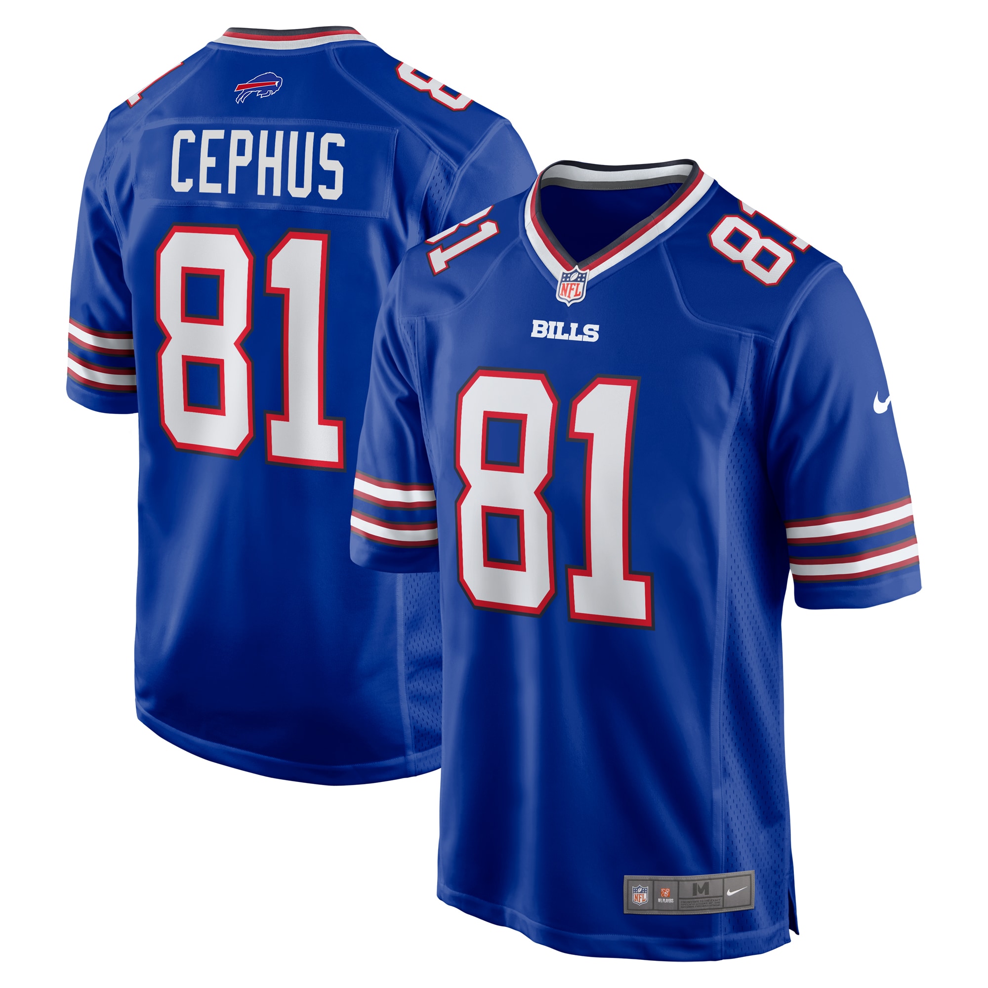 Men's Buffalo Bills Quintez Cephus Royal Team Game Jersey