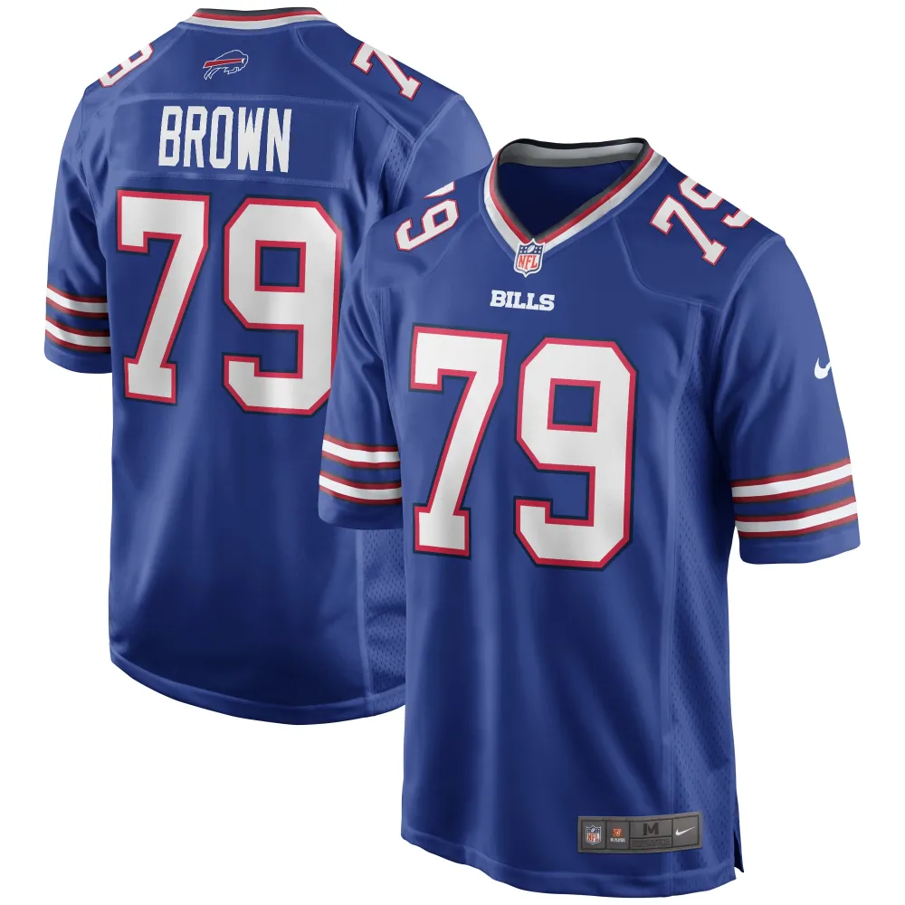 Men's Buffalo Bills Ruben Brown Royal Game Retired Player Jersey