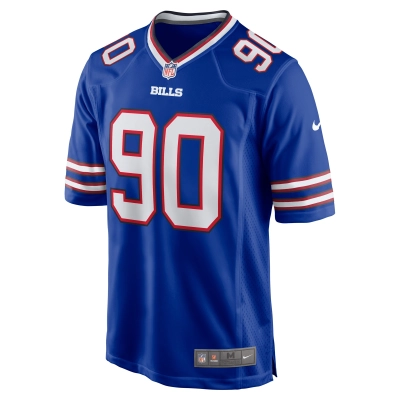 Men's Buffalo Bills Shaq Lawson Royal Player Game Jersey 02