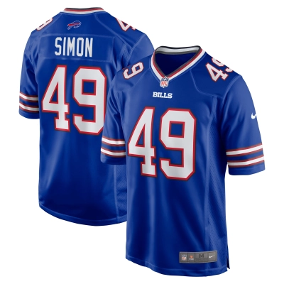 Men's Buffalo Bills Shayne Simon Royal Game Jersey 01