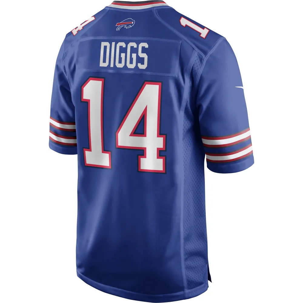 Men's Buffalo Bills Stefon Diggs Royal Logo Game Player Jersey