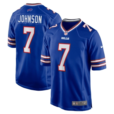 Men's Buffalo Bills Taron Johnson Royal Game Jersey 01