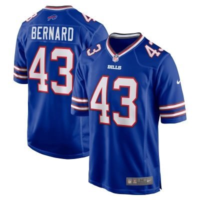 Men's Buffalo Bills Terrel Bernard Royal Game Player Jersey 01