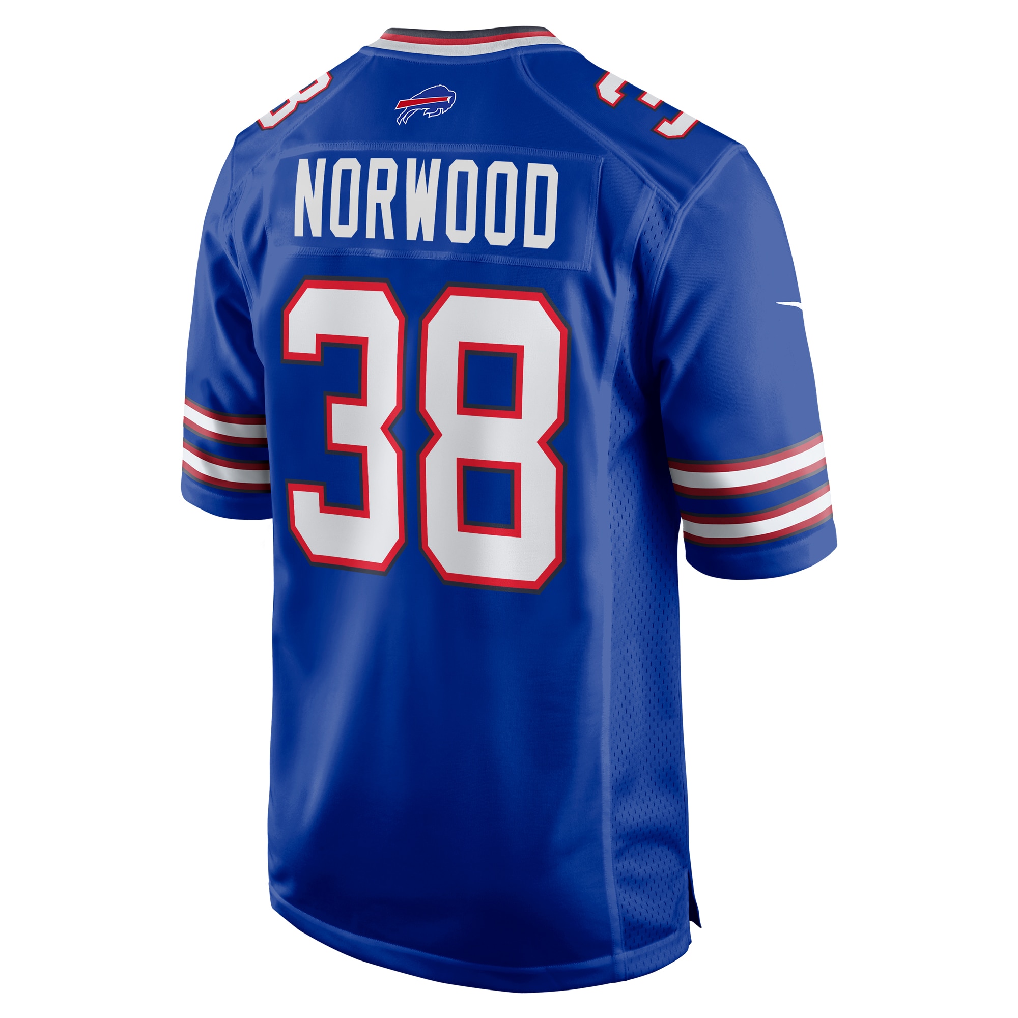 Men's Buffalo Bills Tre Norwood Royal Team Game Jersey