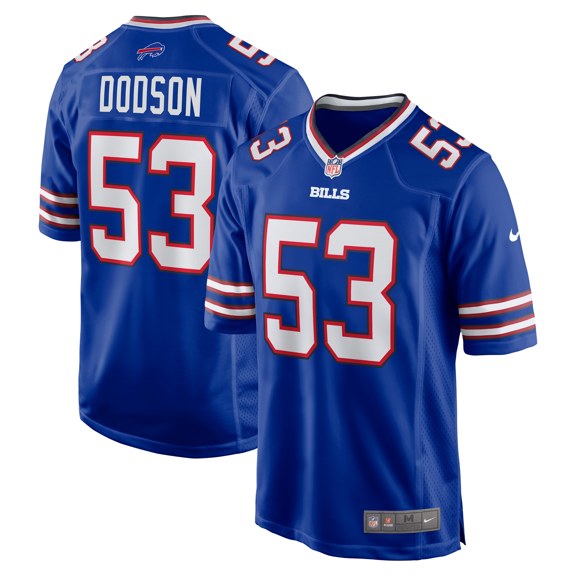 Men's Buffalo Bills Tyrel Dodson Royal Game Player Jersey