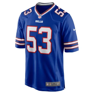 Men's Buffalo Bills Tyrel Dodson Royal Game Player Jersey 02