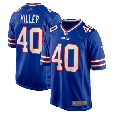 Men's Buffalo Bills Von Miller Royal Game Jersey 01