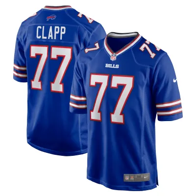 Men's Buffalo Bills Will Clapp Royal Game Jersey 01