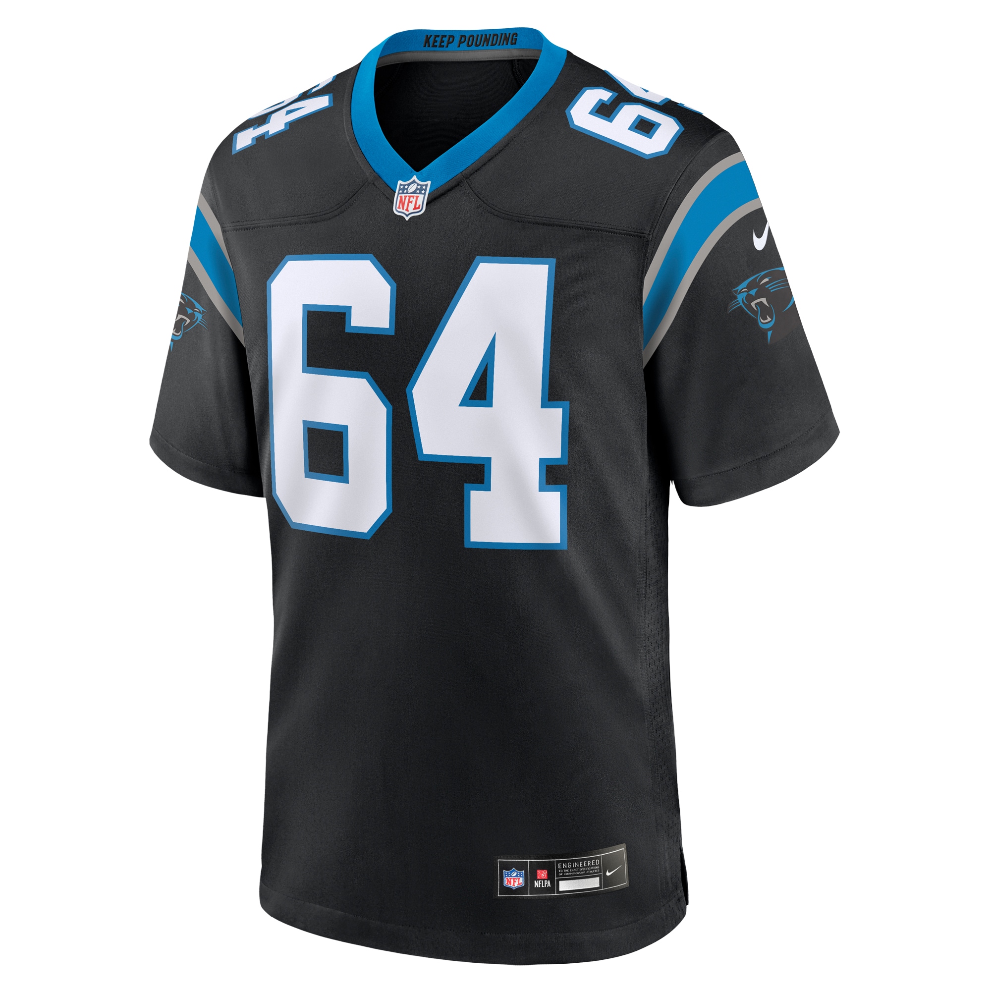Men's Carolina Panthers Brett Toth Black Game Jersey