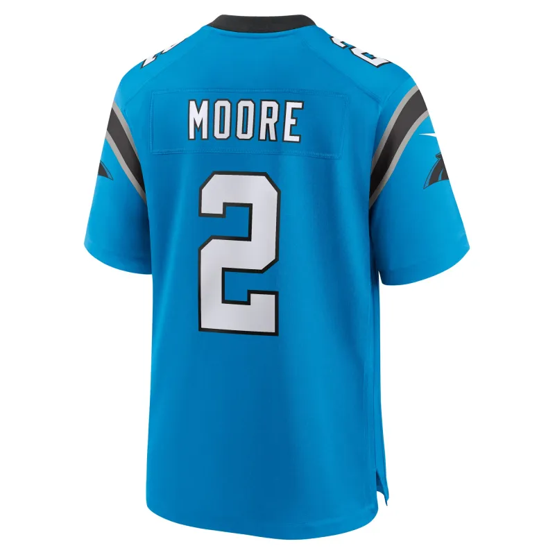 Men's Carolina Panthers D.J. Moore Blue Alternate Game Jersey