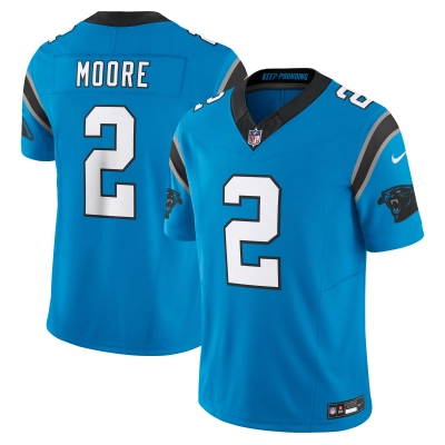 Men's Carolina Panthers D.J. Moore Blue Vapor F.U.S.E. Limited Jersey 01