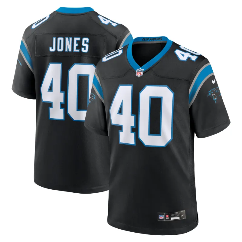 Men's Carolina Panthers Deion Jones Black Game Jersey