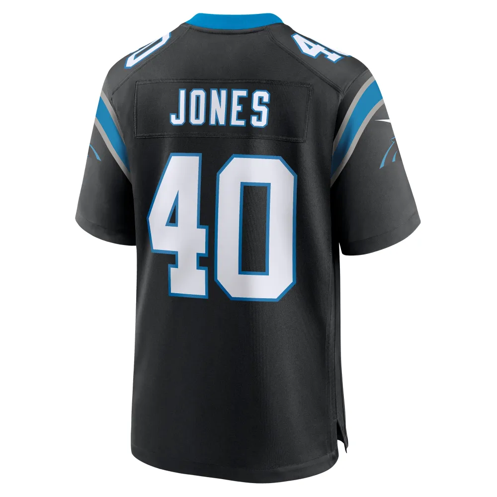 Men's Carolina Panthers Deion Jones Black Game Jersey
