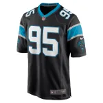 Men's Carolina Panthers Derrick Brown Black Player Game Jersey